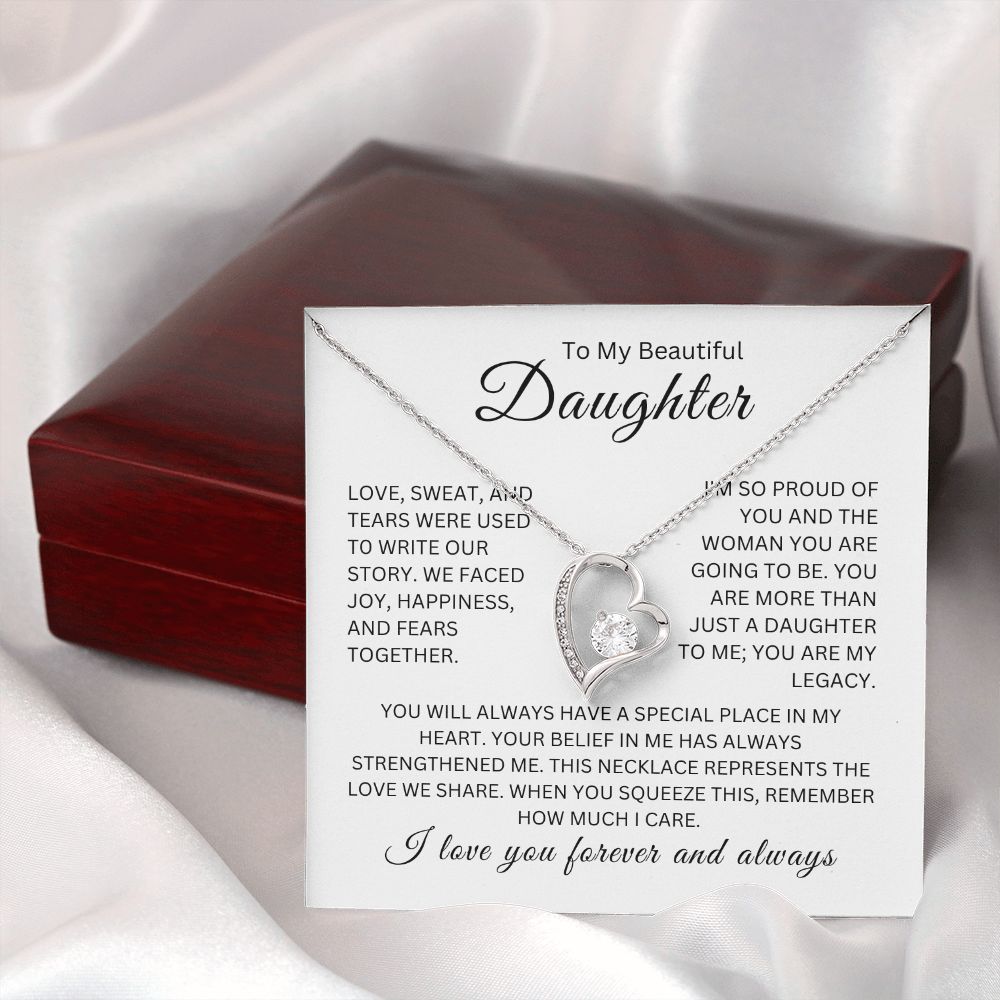 Lovely Heart Necklace For Daughter - To My Daughter Necklace Birthday –  4Lovebirds