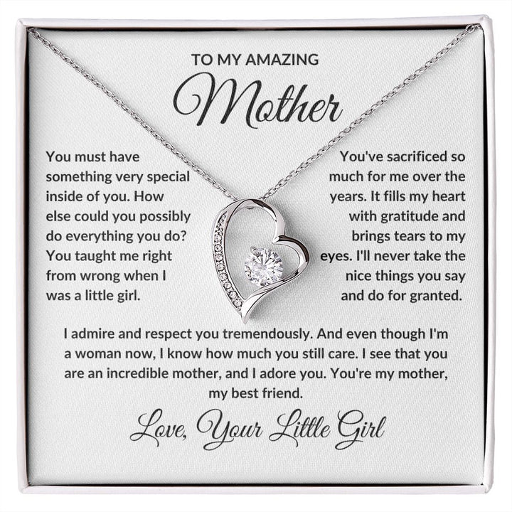 To My Loving Mom | from Daughter | Forever Love Necklace – ElegantGiftOasis